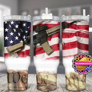 AR 15 Tumbler Wrap: Bleach Fade Design (Digital Download)