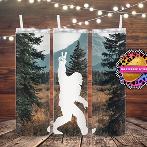 Sasquatch Tumbler Design - 20oz Skinny Tumbler Sublimation Design- Tumbler Wrap- Digital Download- PNG- Instant Download- Mens Tumbler Wrap