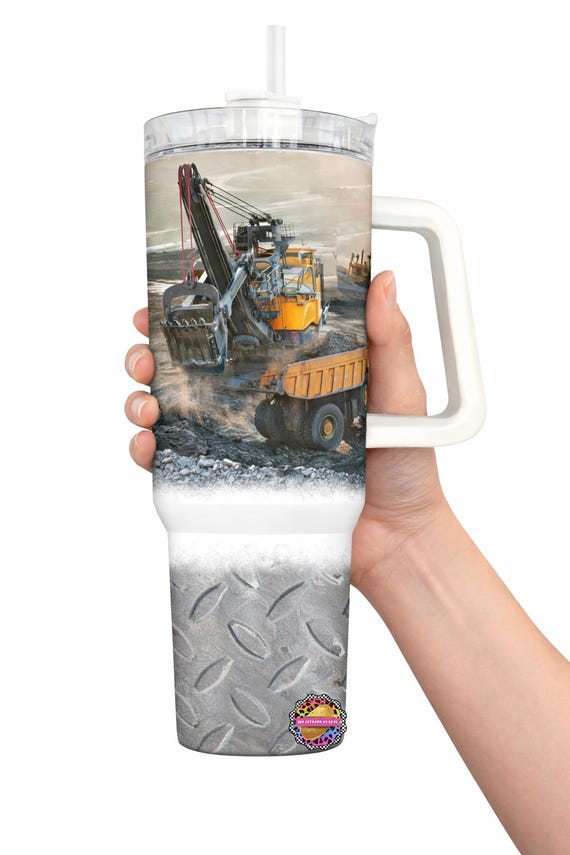 Heavy Machinery 40oz Tumbler Design: PNG (Digital Download)