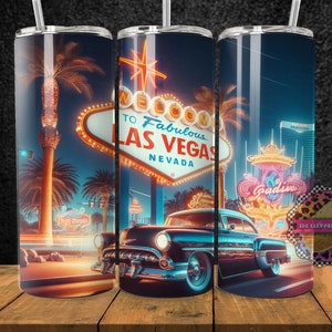 Las Vegas Tumbler Design: 20oz Skinny Tumbler Wrap (Digital Download)