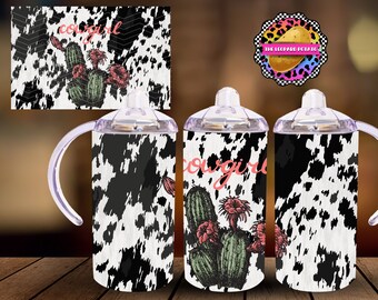 Western Cowgirl Schnabeltasse Design: 12 Unzen Becher PNG (Digital Download)