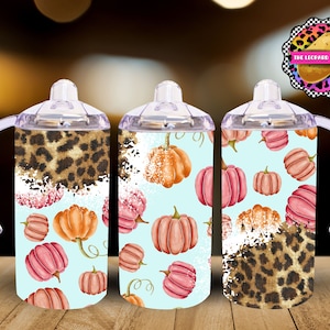 Fall Sippy Cup - Kids Tumbler Design - 12oz Tumbler Sublimation Design- Flip Top Tumbler Wrap- Digital Download- PNG-