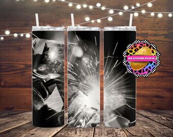Welder Tumbler Design: 20oz Skinny Sublimation Wrap (Digital Download)
