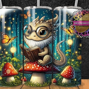 Bearded Dragon Tumbler Design - 20oz Skinny Tumbler Sublimation Design- Tumbler Wrap- Digital Download- PNG- Instant Download