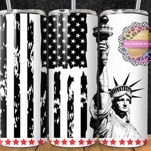 Statue of Liberty  Tumbler - 20oz Skinny Tumbler Sublimation Design- Tumbler Wrap- Digital Download- PNG- Mens Tumbler