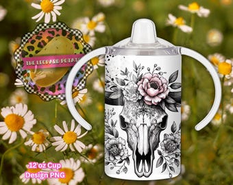 Kuhschädel 12 oz Becher: PNG (Digitaler Download)
