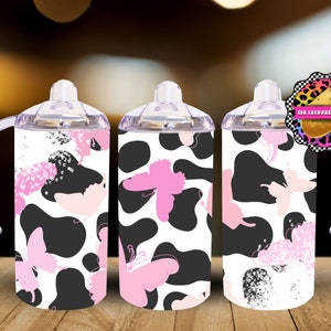BUTTERFLY Sippy Cup - Kids Tumbler Design - 12oz Tumbler Sublimation Design- Flip Top Tumbler Wrap- Digital Download- PNG-