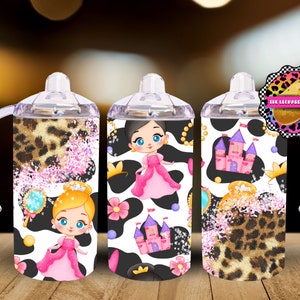 PRINCESS Sippy Cup - Kids Tumbler Design - 12oz Tumbler Sublimation Design- Flip Top Tumbler Wrap- Digital Download- PNG-