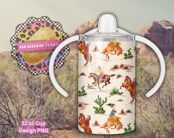 Cowboy Sippy Cup Wrap PNG (digitaler Download)