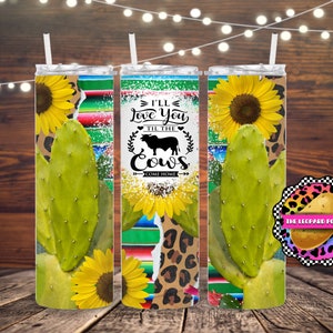 Western Tumbler Design: Sunflower, Cactus, Serape (Digital Download)