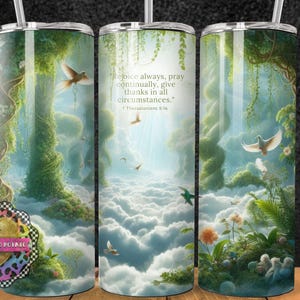 Bible Verse Tumbler Design - 20oz Skinny Tumbler Sublimation Design- Tumbler Wrap- Digital Download- PNG-