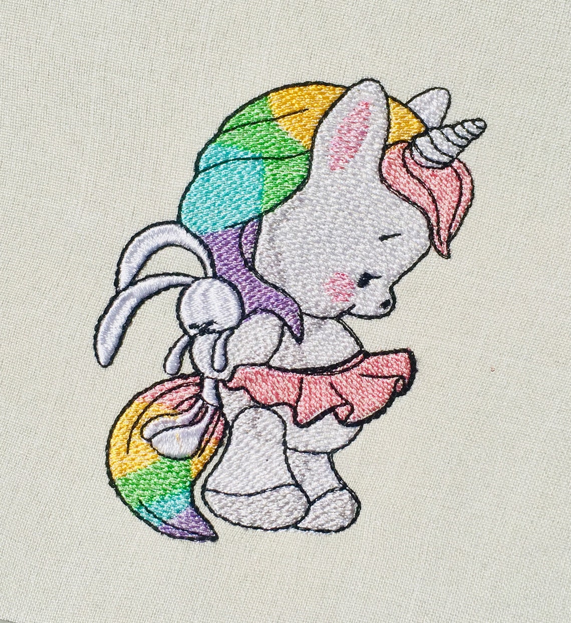 Rainbow Unicorn Machine Embroidery Design Embroidery Unicorn | Etsy