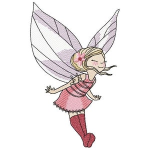 Blumenfee Stickdatei, Maschinenstickerei, Blumenfee, Kinder Design, Stickmuster 5*7, 6*8, 6*9