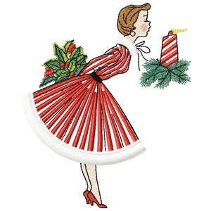 I wish a Merry Christmas to You! Machine Embroidery Design Fringe, Victorian Christmas Design, Retro Vintage Design 5*7, 6*8, 6*9