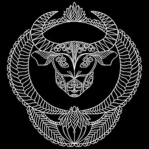 Sternzeichen Stier Maschinenstickerei, Horoskop, Sternzeichen Konstellation Stickerei 5*7, 6*8, 6*9, 8*10