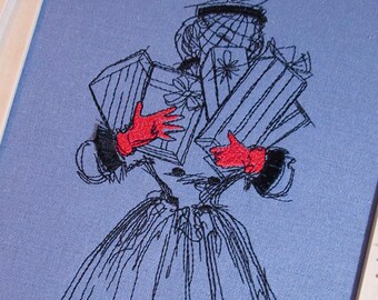 Christmas Lady with Veil machine embroidery design Fringe, Victorian Christmas, Christmas Vintage design, Lady Holiday  5x7, 6x8, 6x9