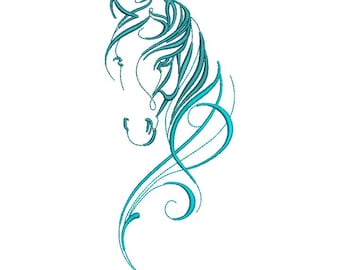 Horse Head Machine Embroidery Design,  Design horse, Embroidery animal   5*7, 6*8, 6*9, 7*10