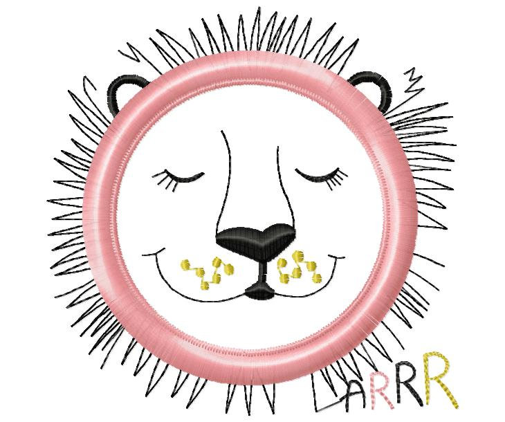 Leo Print Embroidery Brooch