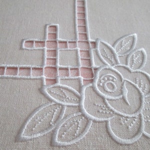 Corner Roses Cutwork(Richelieu) Machine Embroidery Design, Embroidery Cutwork, Embroidery Flowers  5*7