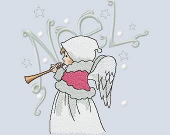 Noel Machine Embroidery Design, Christmas Angel Design, Embroidery Angel, Design Christmas, Kids design  5*7, 6*8, 6*9