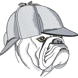 Bulldog Machine Embroidery Design, Embroidery dog, Bulldog Head Embroidery, Animal embroidery  5*7, 6*8, 7*8, 8*10