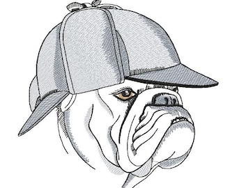 Bulldog Machine Embroidery Design, Embroidery dog, Bulldog Head Embroidery, Animal embroidery  5*7, 6*8, 7*8, 8*10