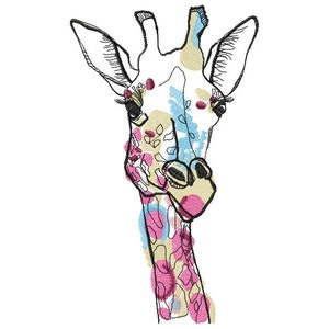 Spirit Giraffe Machine Embroidery Design, Embroidery giraffe, Embroidery Animal, Embroidery design, embroidery Patterns 5*7, 6*8, 8*12
