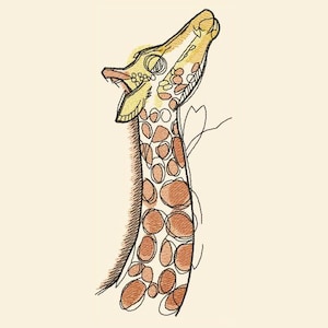 Giraffe Machine Embroidery Design, embroidery giraffe,design animal, giraffe design, animal embroidery   5*7, 6*8, 6*9