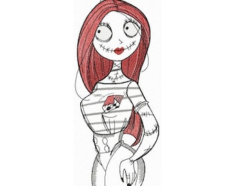 Sally Machine Embroidery design, Christmas Design, Embroidery Halloween 5*7, 6*8, 6*9