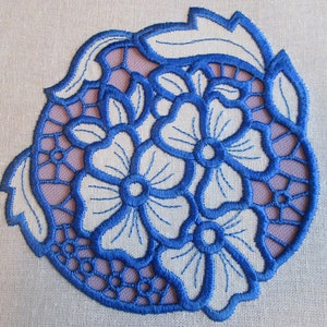 Flowers Сutwork(Richelieu) Machine embroidery design, Richelieu Flowers, Embroidery Flowers, Cutwork embroidery 5*7