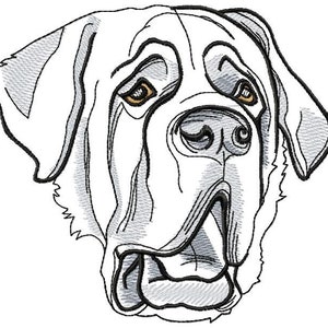 Dog Saint Bernard Machine Embroidery Design, Embroidery animals, Dog Doberman Head, Pets embroidery 5*7, 6*8, 6*9, 8*10