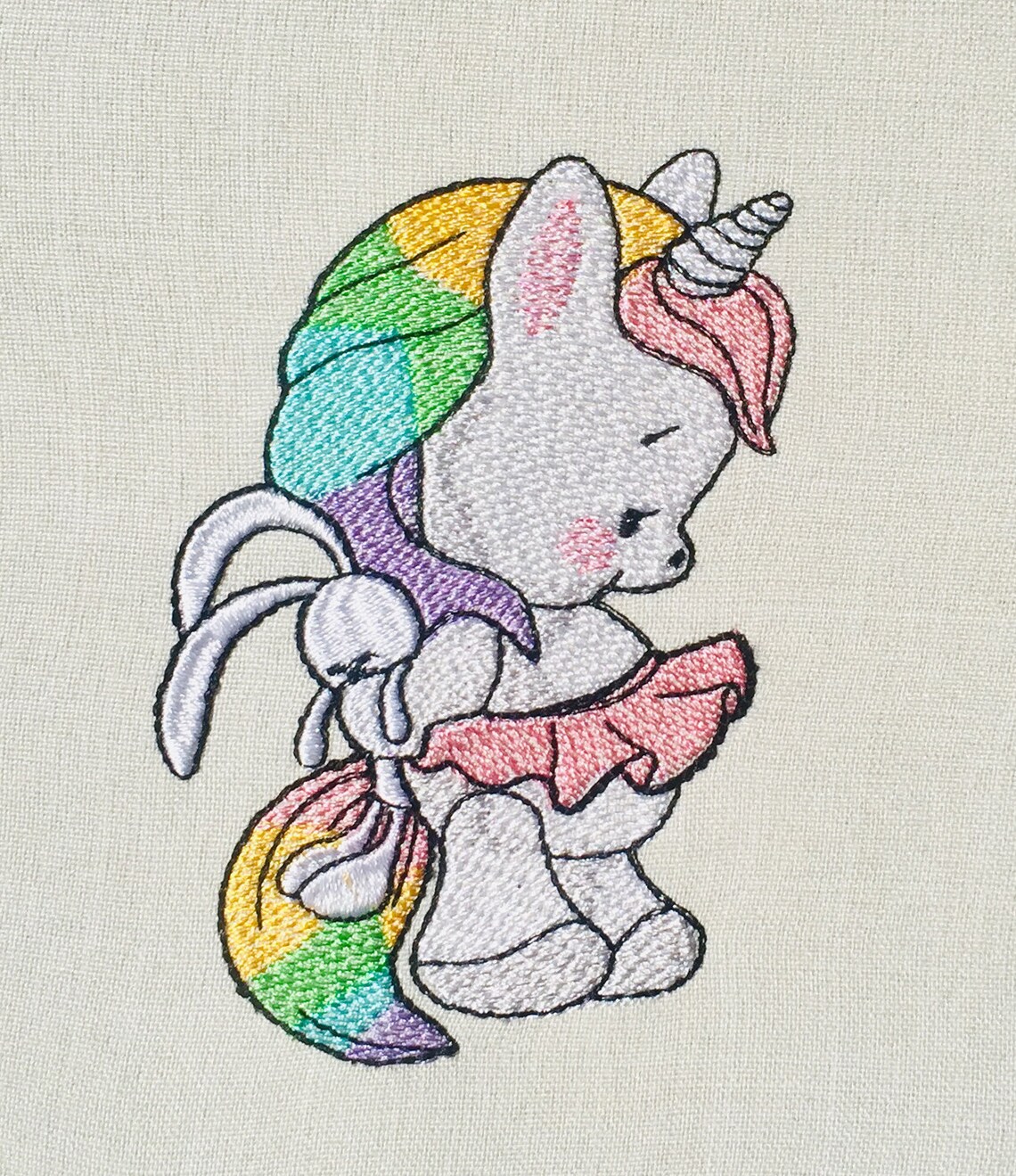 Rainbow Unicorn Machine Embroidery Design Embroidery Unicorn Etsy
