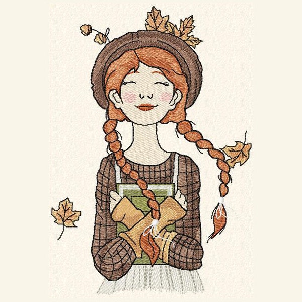 Anne Machine Embroidery Design, Anne of Green Gables 5*7, 6*8, 6*9
