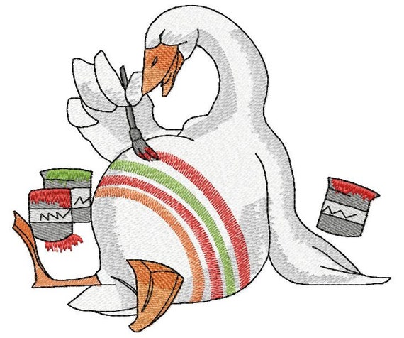 Easter Goose Machine Embroidery Design, Easter Goose Design, Goose embroidery, Easter Design 4*4, 4*5, 5*7, 6*9