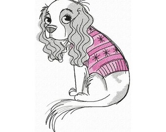 Puppy Dog Machine Embroidery Design, Dog Embroidery, Animal Embroidery 5*7, 6*8, 6*9