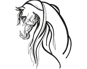 Horse Machine Embroidery Design, Horse's head design, Embroidery horse, Embroidery animal 5*7, 6*8, 6*9, 8*10