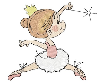 Little Ballerina Machine Embroidery Design, Baby girl embroidery, Girl Ballet design, Kids design 4*4, 5*4, 5*7, 6*8, 6*9