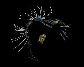 Night Cat Machine embroidery design, cat embroidery, mystical cat design, animals embroidery 4*4, 5*7, 6*8, 6*9, 10*12