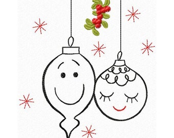 Vintage Christmas Balls Machine embroidery design, Christmas vintage design, christmas greetings design 4*4, 5*7, 6*8, 6*9