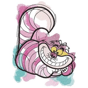 Cheshire Cat  Machine Embroidery Design, Embroidery Cheshire Cat, Alice in Wonderland, Cheshire Cat Design   5*7, 6*8, 6*9