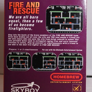 Fire and Rescue (NES Homebrew Complete-in-box) - 8-bit Retro Indie Game ...