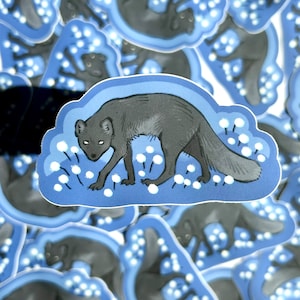 Summer Arctic Fox Matte Vinyl Waterproof Sticker