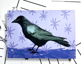 Crow Postcard Art Print