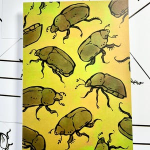 Impressão de arte de cartão postal de besouro