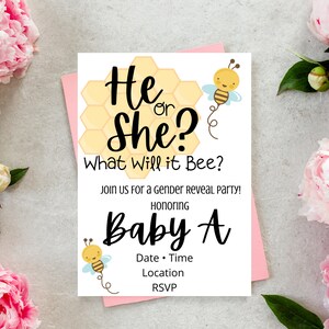 what will it bee? Gender Reveal Invitation Template