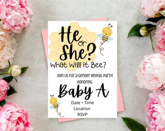 what will it bee? Gender Reveal Invitation Template