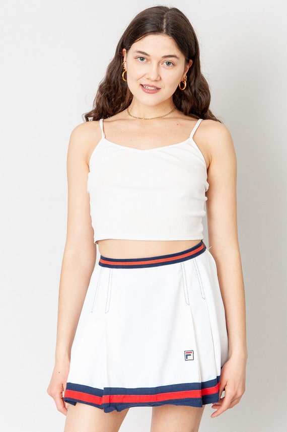 Fila Tennis Skirt White With Stripes - Etsy