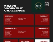 Weekly Workout Planner Printable,  Track Your Workouts