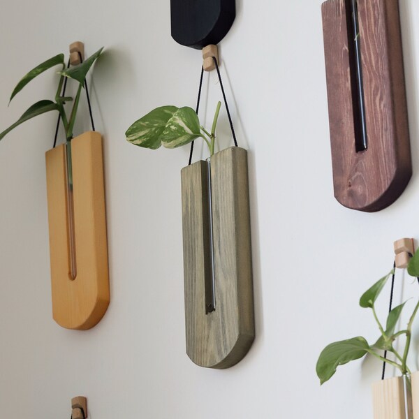 Wood Wall Planter Etsy