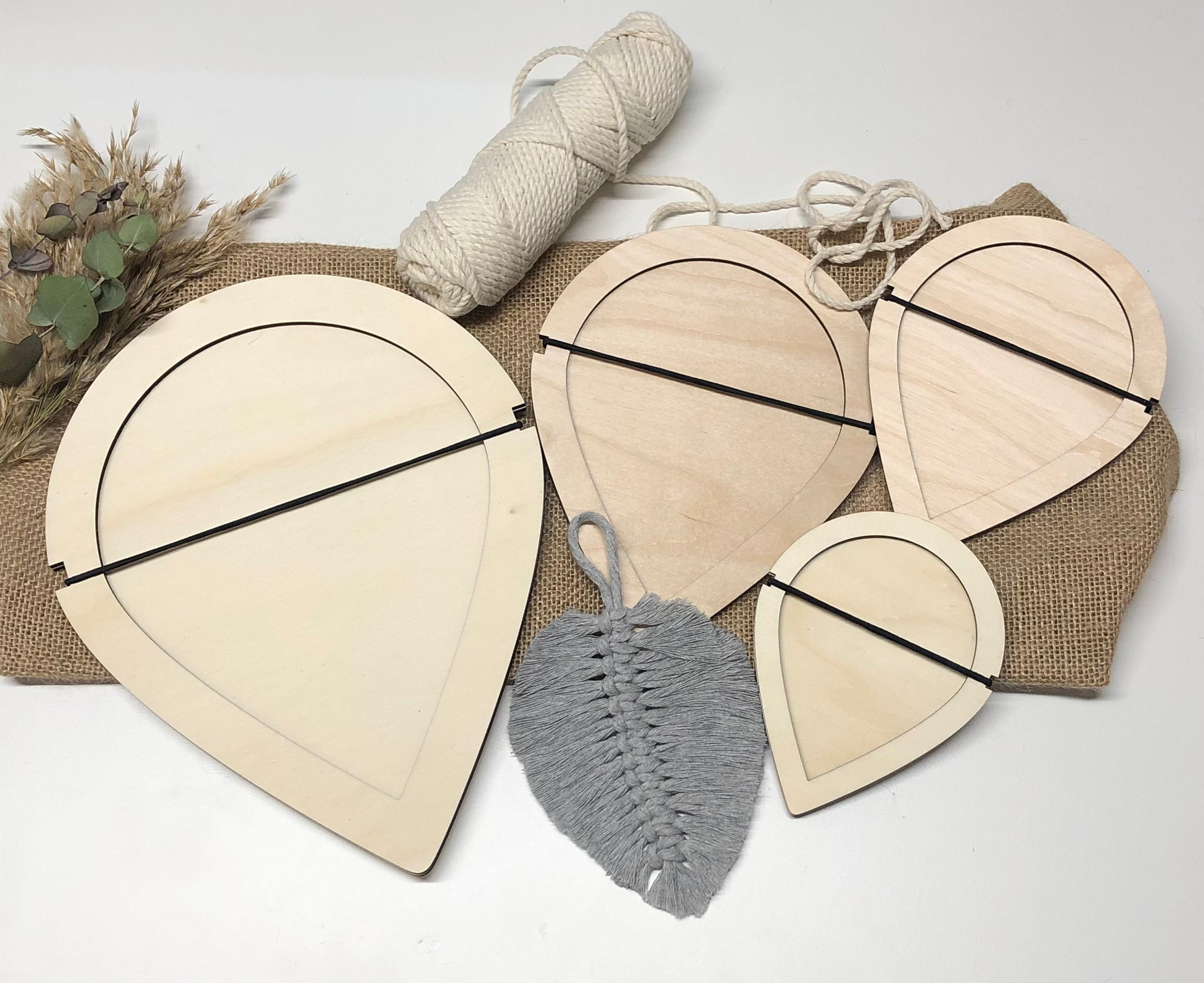 Makramee Schablone Feder / Blatt - Etsy